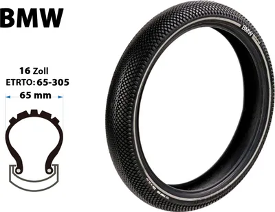 Produktbild von 16 Zoll Reifen für BMW X2 E Scooter City E Roller 16x2.60 Reflexstreifen 65-305 tire