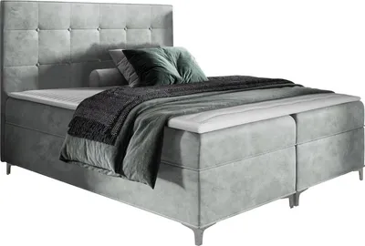Produktbild von MIRJAN24 Boxspringbett Snake, Doppelbett mit zwei Bettkästen für die Bettwäsche, Ehebett mit Topper und Kopfteil (Fresh 33, Größe: 160x200 cm)