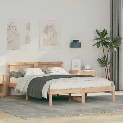 Produktbild von Möbel Bettgestell Braun 120 x 200 cm Massivkiefer - Klassische Betten 872821