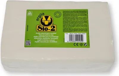 Image de SIO-2 argile de potier blanc 5kg - pâte à modeler naturelle pour enfants
