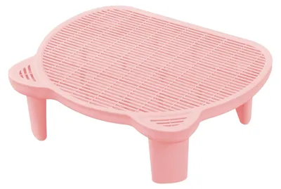 Produktbild von Katzenrampe für Katzentoilette - Sicherheitsrampe - Rutschfest, integrierter Filter, waschbar, bis 15 kg belastbar - Rosa