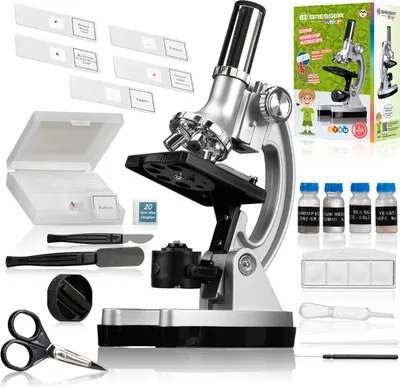 Zdjęcie produktu dla Zestaw mikroskopów BRESSER JUNIOR Biotar 300x-1200x (bez futerału)