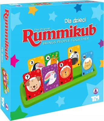 Produktbild von Rummikub Lernspiel für Kinder, niedliche Tiere, Zahlenbereich 1-10, bunt