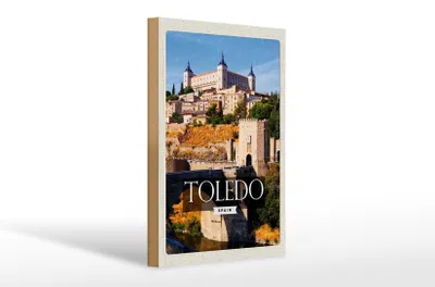Produktbild von Holzschild Reise 20x30cm Tolerado Spain Altstadt Reiseziel
