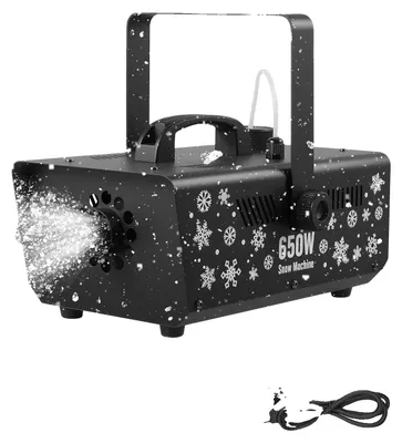 Obrázok produktu pre VEVOR snežný stroj, 650 W snežné delo, umelé snežné delo, stroj na snehové vločky, stroj na umelé snehové vločky na vnútorné a vonkajšie použitie na dovolenku, DJ párty, vianočné dekorácie