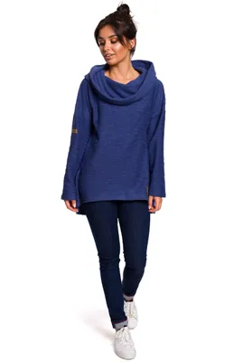 Produktbild von BeWear Damen-Kapuzenpulli mit Kapuze Meinolf B131 dunkelblau S