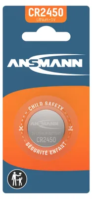 Produktbild von ANSMANN Lithium Knopfzelle CR2450 mit 3V (1 Stück), zuverlässig & langlebig