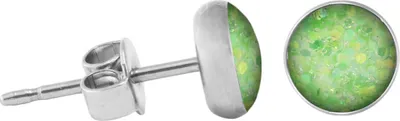 Produktbild von 925 Sterling Silber Ohrstecker Glitterline in verschiedenen Farben und Größen Farbe - Grün Größe - 4 mm