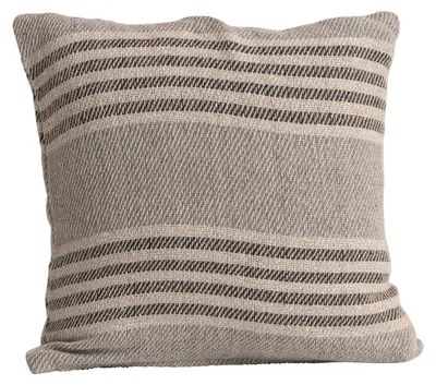 Productafbeelding van Sierkussen grijs met streepmotief, 40x40cm