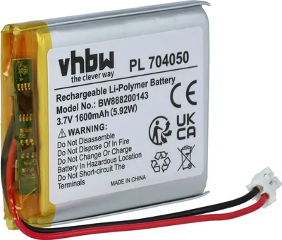 Produktbild von vhbw Akku kompatibel mit Fatboy Transloetje, Edison the petit Tischlampe, Nachttischlampe (1600 mAh, 3,7 V, Li-Polymer)