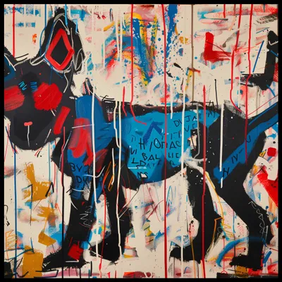 Produktbild von Plakat 100x100cm Stadt Hund