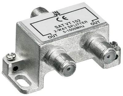 Obrázek produktu pro Goobay 67019 BK distributor, 2cestný, 2 x out, stříbrný - Distributor pro systémy BK 5 MHz - 1000 MHz