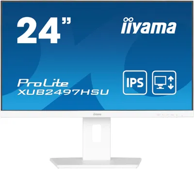 Produktbild von iiyama ProLite XUB2497HSU-W2, 60,5 cm (23.8"), 1920 x 1080 Pixel, Full HD, LED, 1 ms, Weiß
