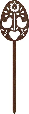 Produktbild von CORGARDEN Gartendekoration Ostereier 1, 51 x 14 cm, Cortenstahl CORGARDEN 1063