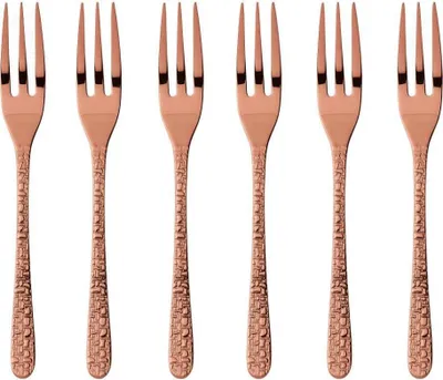 Immagine prodotto di Sambonet Venezia Edelstahl/PVD Kupfer Set 6 Kuchengabeln S0200-S00018-S1578 52765CA5