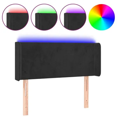 Obrázek produktu pro vidaXL LED čelo postele černé 83x16x78/88 cm Velvet