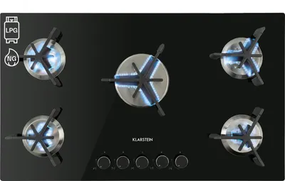 Obrázok produktu pre Klarstein Plynový sporák 5 horákov, 8,75 kW vstavaný plynový sporák na vnútorné použitie, plynový sporák z nehrdzavejúcej ocele do obytných áut, 5-horákový plynový sporák, plynové sporáky s piatimi horákmi, moderný vstavaný plynový sporák, plynový sporák