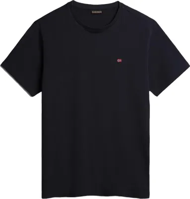 Produktbild von NAPAPIJRI Herren T-Shirt - SALIS, Small Flag, Rundhals, Regular Fit, Baumwolle, einfarbig Dunkelblau 3XL