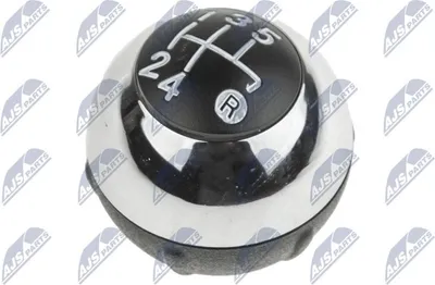 Produktbild von NTY Schaltknauf 5-Gang Schalthebelknauf Schwarz/Silber für FIAT 500 (312)