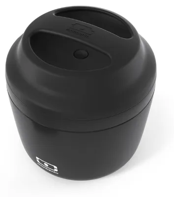 Isolierte Lunchbox 0,55 l, Edelstahl, schwarz, auslaufsicher