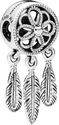 Produktbild von PANDORA Charm 797200 Spiritual Dreamcatcher Silber 925 Traumfänger