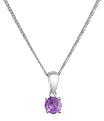 Produktbild von Silberne Damenhalskette mit echtem Amethyst 12078,3