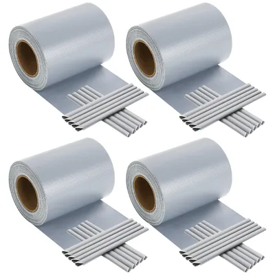 Produktbild von Yakimz Sichtschutzstreifen Verschiedene Doppelstabmatten PVC Zaun Folie Gartenzaun Reflexionsarm mit Clips 8 Rollen á 70m x 19cm Grau