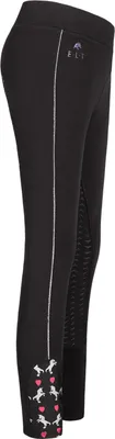 Produktbild von Waldhausen Reitleggings Lucky Denali, Kids verschiedene Farben, Farbe:schwarz/Lucky Heart, Größe:128