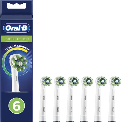 Produktbild von Oral-B CrossAction 80339345, 6 Stück(e), Blau, Grün, Weiß, 3 Monat( e), Deutschland, Oral-B, alle Oral-B elektrische tandenborstels, behalve Oral-B Pulsonic