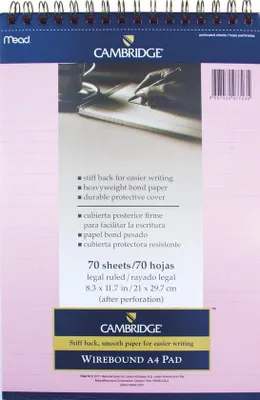 Produktbild von Famanu Skizzenblock A4 - 70 Blatt - Rosa Papier
