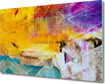 Produktbild von Coloray Herdabdeckplatte 80x52 cm Schneidebrett Kochplattenabdeckung Küchenbrett Hackbrett - Bunte abstrakte Textur