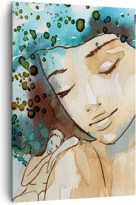 Produktbild von Bild auf Leinwand - Leinwandbild - Einteilig - Frau modern - 70x100cm - Wand Bild - Wanddeko - Wandbilder - Leinwanddruck - Kunstdruck - Wanddekoration - Leinwand bilder - Wandbild - PA70x100-3580