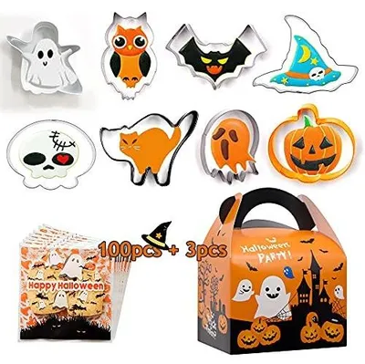 Zdjęcie produktu dla Foremki do ciastek halloween zestaw 111 sztuk stalowe na prezent