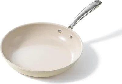 A single frying pan on a white background.