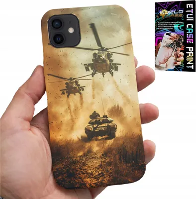 Immagine prodotto di Custodia Per Iphone 13 Mini - Elicottero Serbatoio Militare Custodia Militare