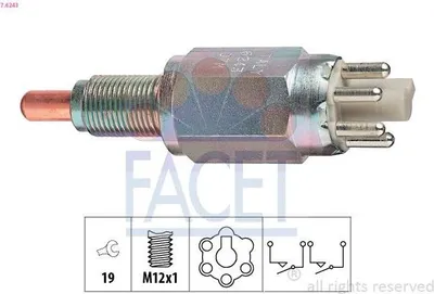 Produktbild von FACET Rückfahrschalter 7.6243 für FORD Fiesta Mk4 Schrägheck (JAS, JBS)