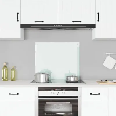 Immagine prodotto di vidaXL Alzatina da cucina in vetro temperato bianco 70x60 cm
