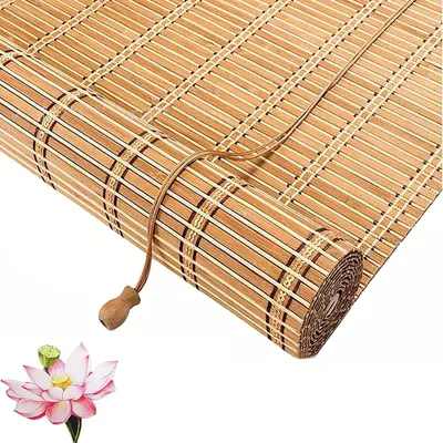 Zdjęcie produktu dla Bamboo Rollladenrollo - Półprzezroczysta osłona okienna - 180 x 180 cm