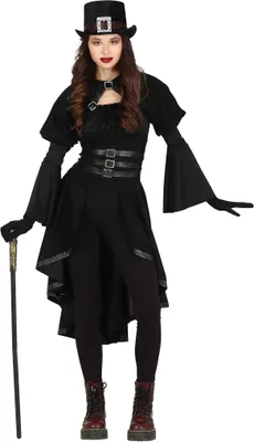 Immagine prodotto di Halloween Incantevole tunica gotica con look elegante Taglio elegante per occasioni mistiche Costume con design unico Moda senza tempo, Taglia: 14 - 16 anni Colore: Nero