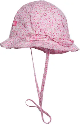 Immagine prodotto di Cappello da bambina rosa chiaro con cravatta in 100% cotone