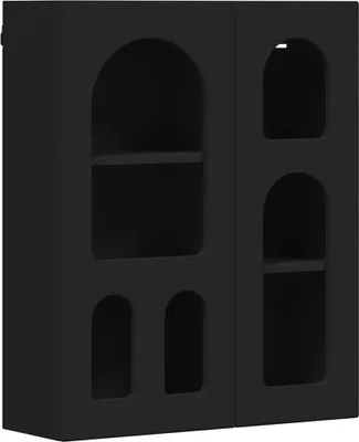 Image de Armoire suspendue Noir 59 x 20 x 71,5 cm Bois d'ingénierie