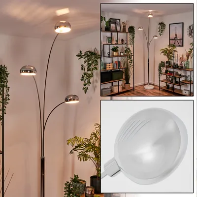 Produktbild von Suio Stehlampe aus Metall/Glas in Chromfarben/Weiß