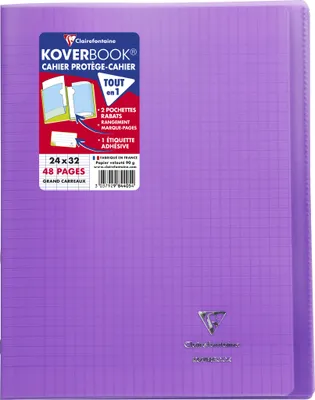Produktbild von Clairefontaine 10x Koverbook, Heft 24x32cm, 24 Blatt 90g - Violett 984405C