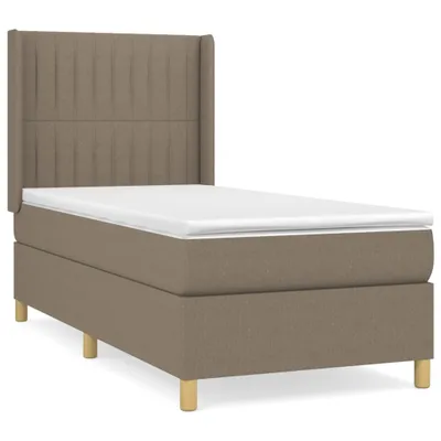 Produktbild von Boxspringbett mit Matratze Taupe 90x200 cm Stoff