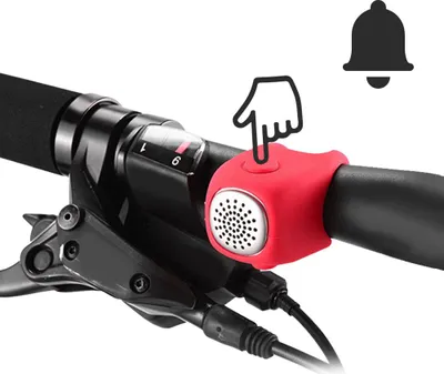 Obrázok produktu pre VGEBY elektrický klaksón na bicykel, 90 DB číry zvonček na bicykel Robustný silikónový kompaktný zvonček na bicykel pre dospelých Pre príslušenstvo na bicykel (červený)