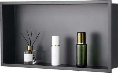 Zdjęcie produktu dla Wnęka prysznicowa 33,0 x 63,5 x 10,2 cm Wnękowa półka ścienna ze stali nierdzewnej