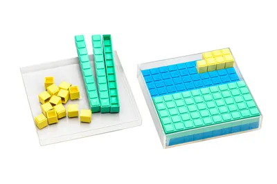 Produktbild von WISSNER® 39595 aktiv lernen - Dienes Hunderterplatte 29 Teile - RE-Plastic®