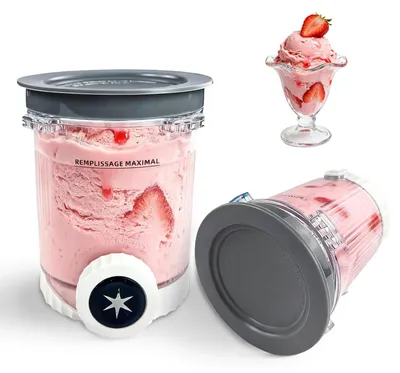 Imagen del producto de Solidchoice - Juego de 2 recipientes para helado, compatibles con Ninja Swirl
