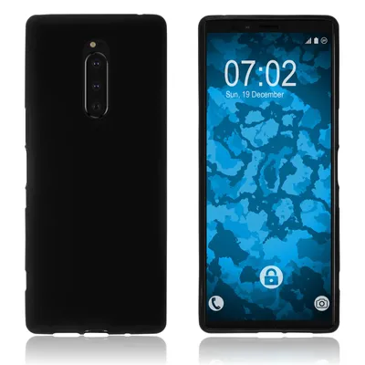 Produktbild von PhoneNatic Case kompatibel mit Sony Xperia 1 - schwarz Silikon Hülle matt Cover