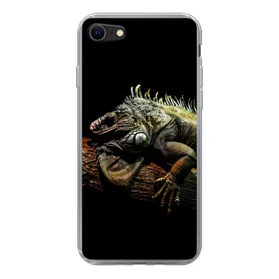 Produktbild von MuchoWow® Handyhülle Schutzhülle Hülle für iPhone SE 2022 Tier - Zweig - Schwarz Silikon Softcase Handy Hülle - Schutzhülle